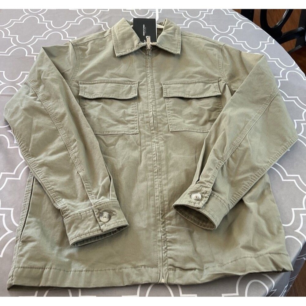 Denim & Flower Ricky Singh Twill Utility Jacket Outerwear Green Men's Small